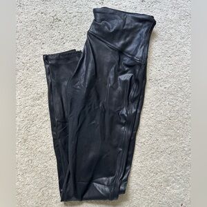 SPANX black faux leather leggings
